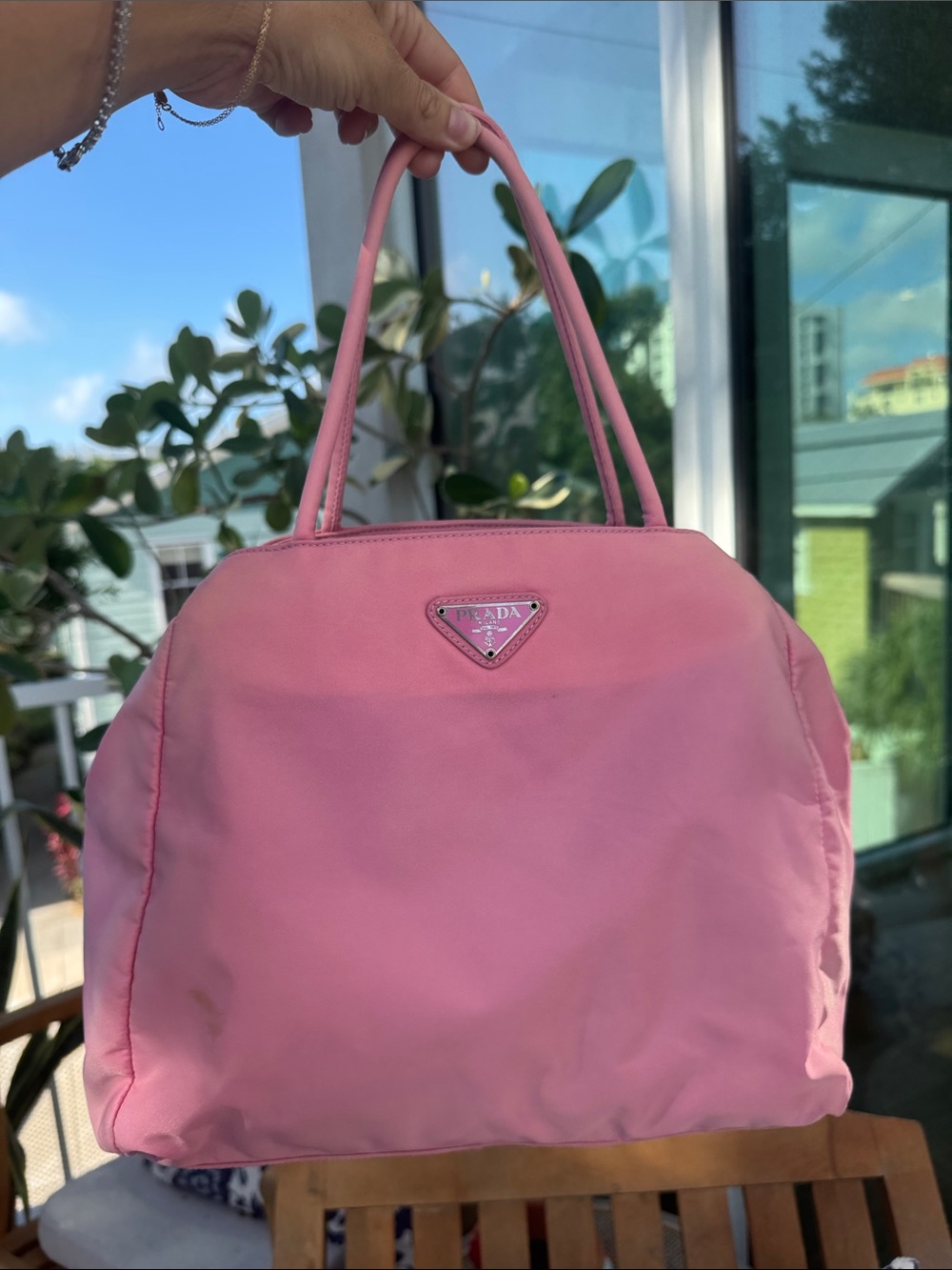 Authentic Prada Vintage Tote Bag Y2K Barbiecore Shoulder Bag